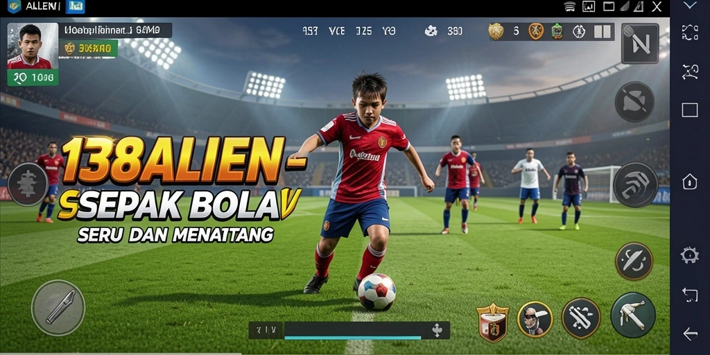 Tampilan gameplay 138ALIEN yang mendebarkan dalam olahraga sepak bola.
