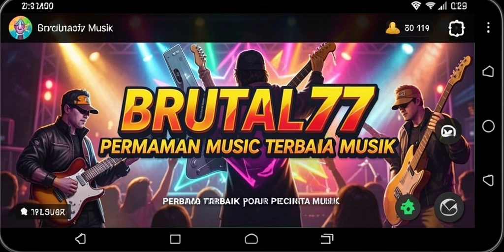 Tampilan screenshot BRUTAL77 menampilkan gameplay yang penuh warna dan interaktif.