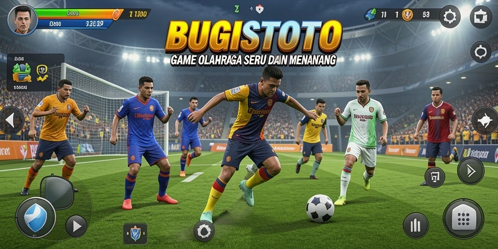 Tampilan gameplay seru dari BUGISTOTO yang penuh aksi olahraga.