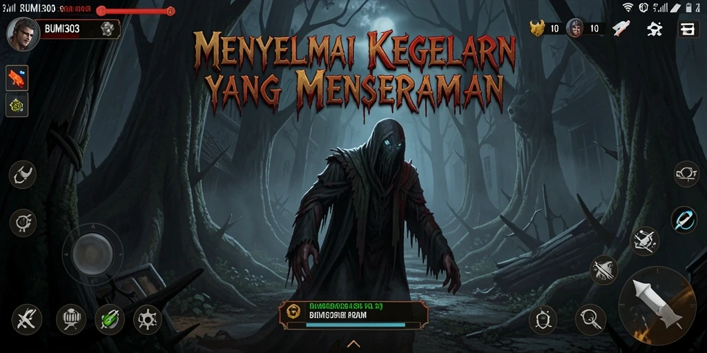 Tampilan menegangkan dari gameplay BUMI303 yang mencekam.