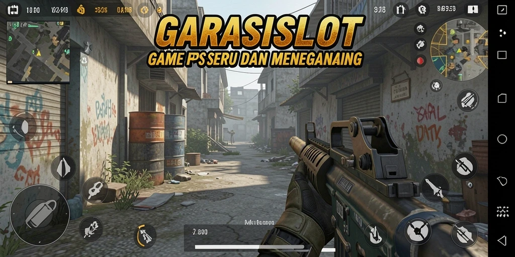 Screenshot utama GARASISLOT menampilkan aksi intens gameplay FPS.