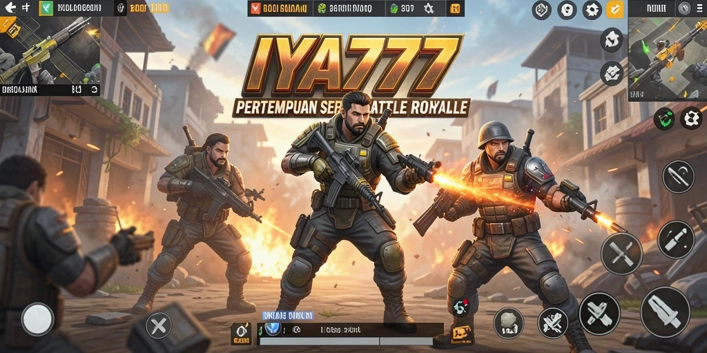 Tangkapan layar gameplay IYA777 yang menampilkan aksi Battle Royale yang mendebarkan.