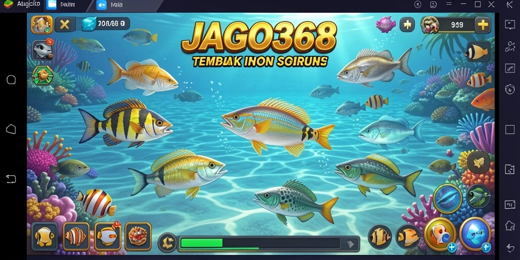 Screenshot gameplay JAGO368 yang menampilkan aksi menembak ikan.