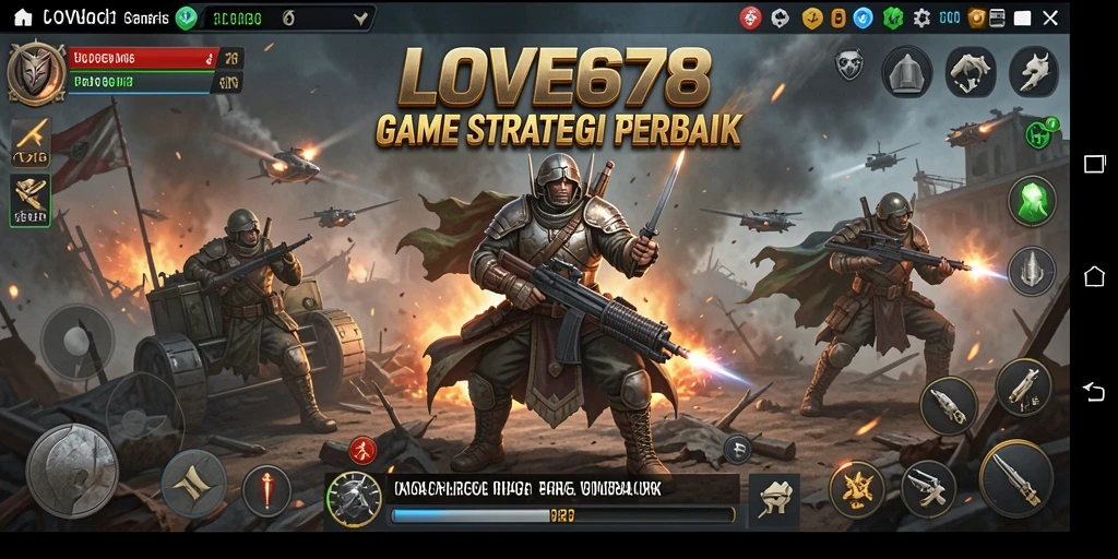 Tampilan gameplay <strong>LOVE678</strong> yang mendebarkan dengan strategi perang mendalam.