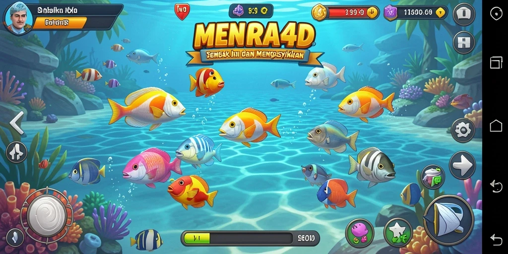 Tampilan menarik dari gameplay Tembak Ikan di MENARA4D.
