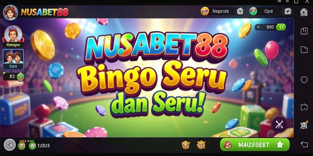 Tangkapan layar utama NUSABET88 menampilkan gameplay seru Bingo.