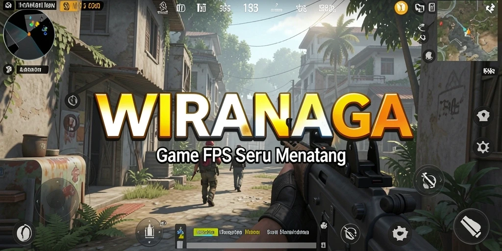 Tangkapan layar gameplay <strong>WIRANAGA</strong> yang menunjukkan aksi tembak-menembak intens.